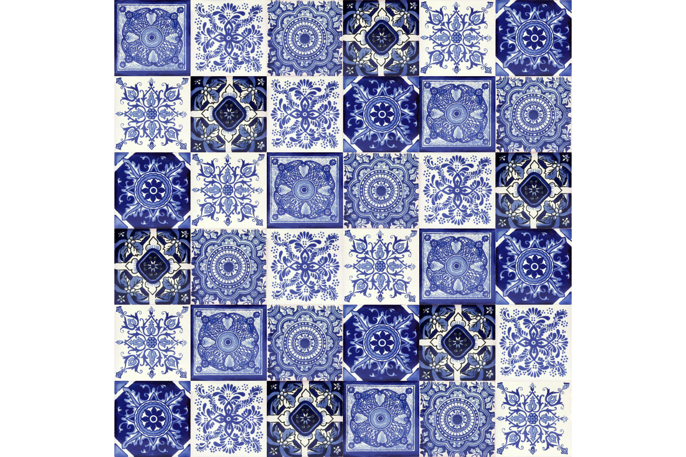 Tono  - Blue Mexican Patchwork 