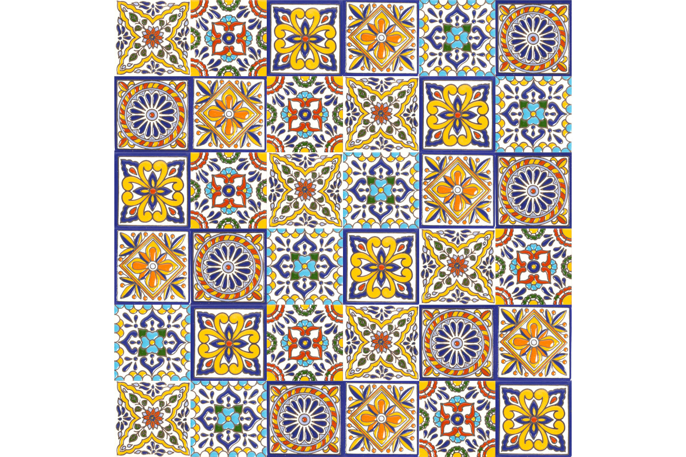 Felipe - mexican Talavera tiles - patchwork 