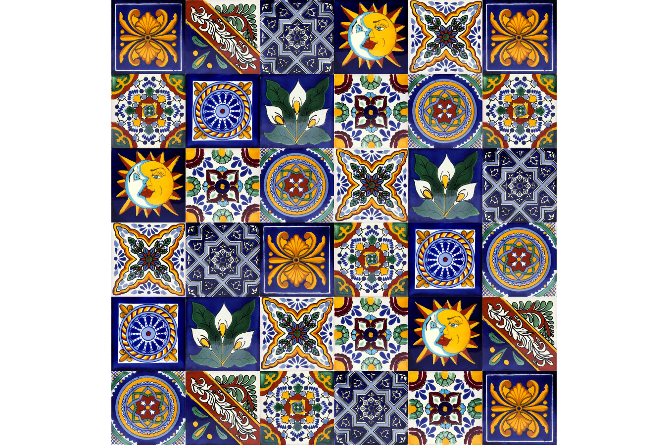 Pablo - original Talavera tiles from Mexico - 30 pieces
