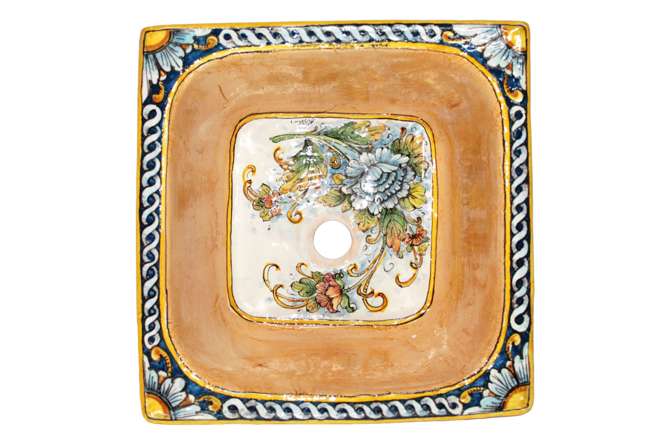 KWADRATOWE UMYWALKI CERAMICZNE Z WŁOCH 52x52 cm