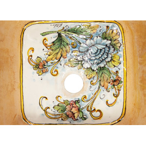 KWADRATOWE UMYWALKI CERAMICZNE Z WŁOCH 52x52 cm