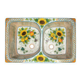 Sara - ceramic double-bowl sink