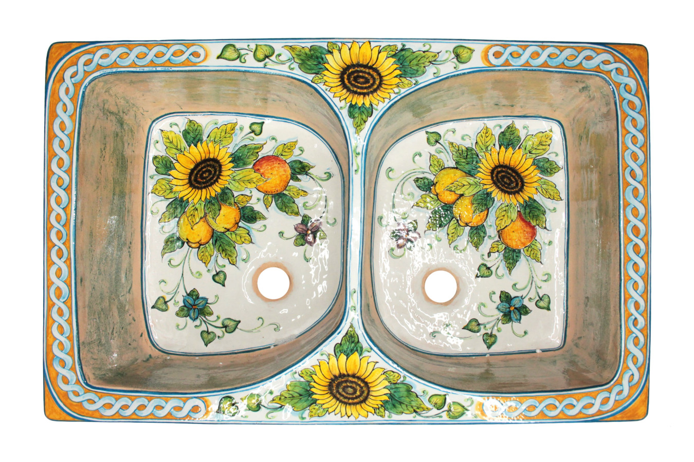 Sara - ceramic double-bowl sink