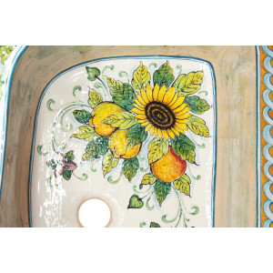 Sara - ceramic double-bowl sink