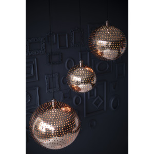 Bola XL - large copper spherical lamp from Mexico
