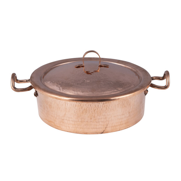 Copper kitchen pot hand-hammered