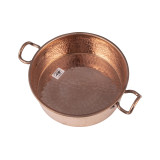 Copper kitchen pot hand-hammered