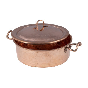 Copper kitchen pot hand-hammered
