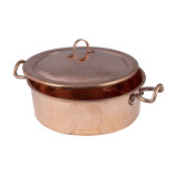 Copper kitchen pot hand-hammered