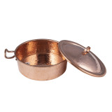 Copper kitchen pot hand-hammered