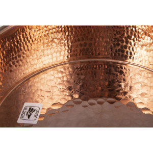 Copper kitchen pot hand-hammered
