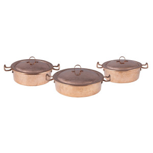 Copper kitchen pot hand-hammered