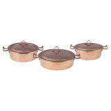 Copper kitchen pot hand-hammered