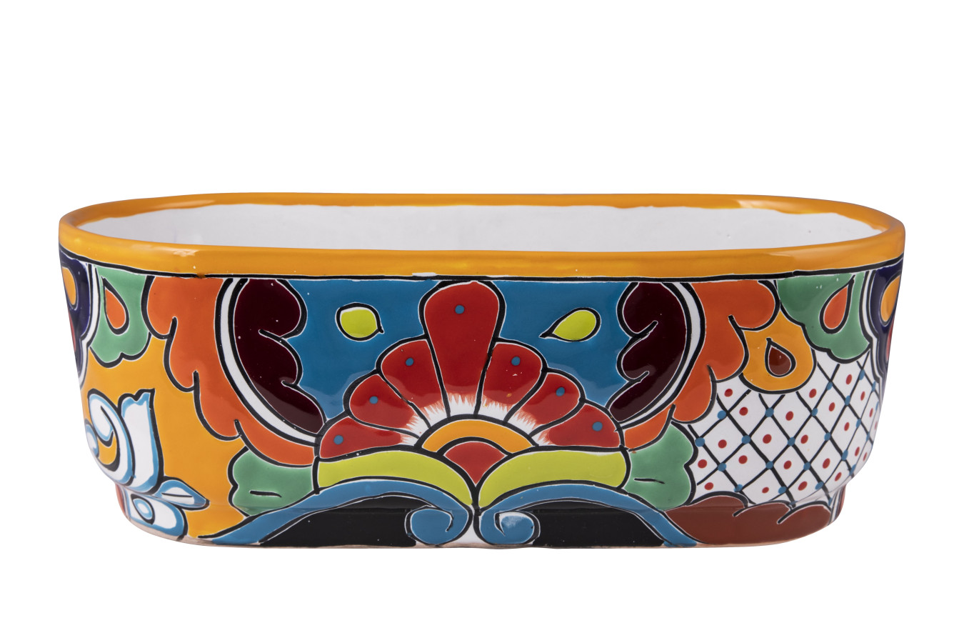 Canoa - ceramic oblong flowerpot