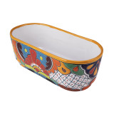 Canoa - ceramic oblong flowerpot