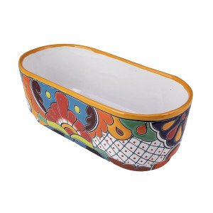 Canoa - ceramic oblong flowerpot