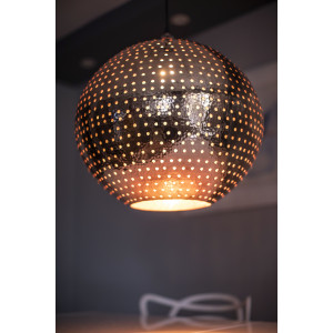Bola L - świecąca kulista lampa miedziana z meksyku