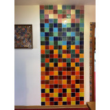 Borgońa - patchwork of single-color tiles - 90 pieces, 1 m2