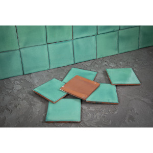 Verde Cana Deslavado - Talavera single-colour tiles