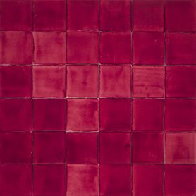 Rosa Mexicano amaranth - red single-coloured tiles Talavera