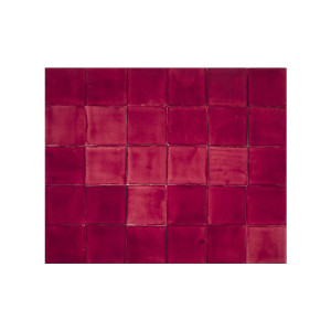 Rosa Mexicano - red single-coloured tiles Talavera