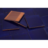 Azul Brillante - dark blue ceramic monocolour tiles - 90 tiles