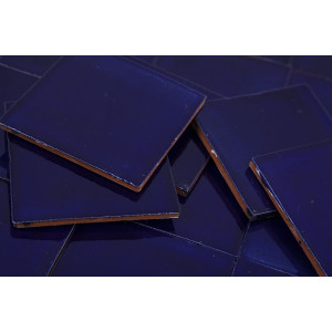 Azul Brillante - dark blue ceramic monocolour tiles - 90 tiles