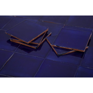 Azul Brillante - dark blue ceramic monocolour tiles - 90 tiles