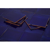 Azul Brillante - dark blue ceramic monocolour tiles - 90 tiles