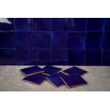 Azul Brillante - dark blue ceramic monocolour tiles - 90 tiles