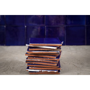 Azul Brillante - dark blue ceramic monocolour tiles - 90 tiles