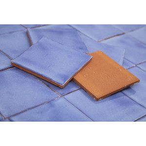Azul Mezclilla Delgado - Talavera single-colour tiles - 90 pieces