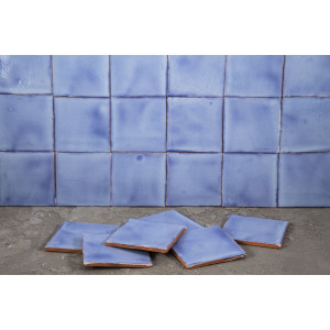 Azul Mezclilla Delgado - Talavera single-colour tiles - 90 pieces