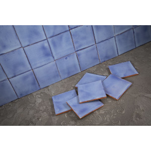 Azul Mezclilla Delgado - Talavera single-colour tiles - 90 pieces