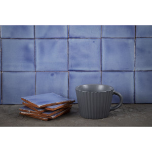 Azul Mezclilla Delgado - Talavera single-colour tiles - 90 pieces