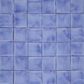 Azul Mezclilla Delgado - Talavera single-colour tile - 90 pieces