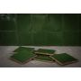 Verde Esmeralda - dark green ceramic monocolour tiles - 90 tiles