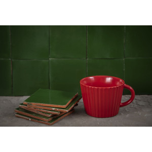 Verde Esmeralda - dark green ceramic monocolour tiles
