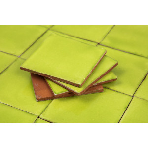 Verde Lima Deslavado - Talavera single-colour tiles