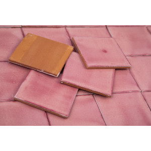 Rosa C - Talavera single-colour rose tiles