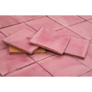 Rosa C - Talavera single-colour rose tiles