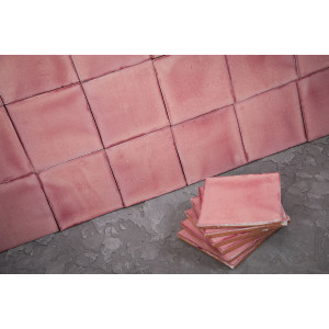 Rosa C - Talavera single-colour rose tiles