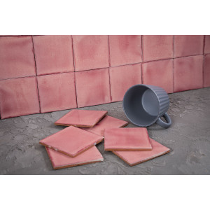 Rosa C - Talavera single-colour rose tiles