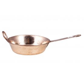 Large copper frying pan diam. 30 cm
