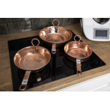 Set of copper pans from Mexico