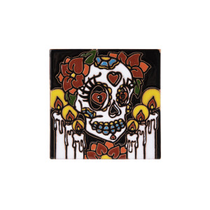 Maestra - Catrina series - mexican ceramic tile 1pc