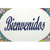 Hand-painted door board with greetings
