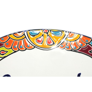 Hand-painted door board with greetings