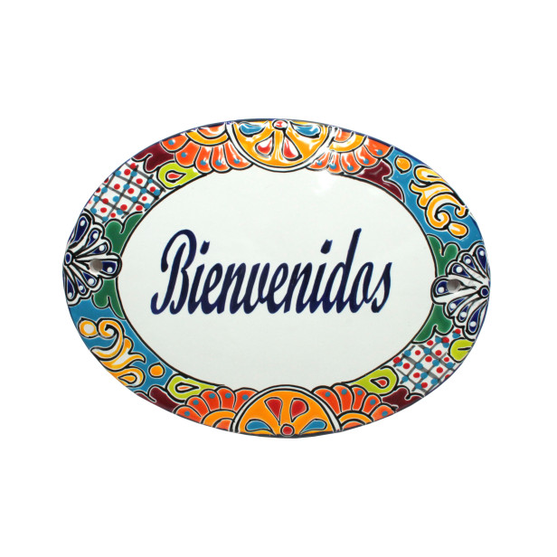 Hand-painted door board with greetings