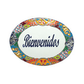 Hand-painted door board with greetings